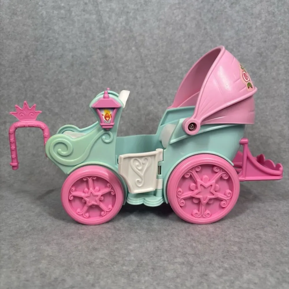 Vtg Fisher Price Little People Princess Mia Royal Coach Carriage Pink Blue Toy